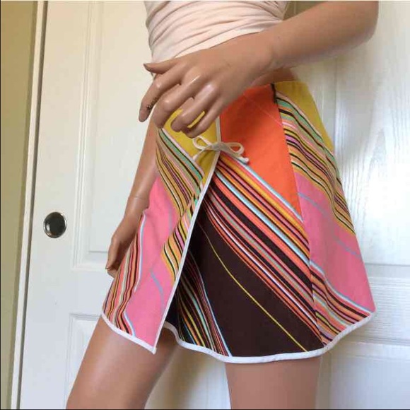 TRINA TURK Colorful Mock Wrap Mini Skirt - Picture 4 of 4